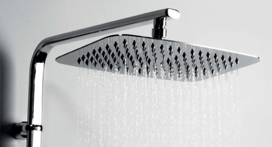 Wasserkraft Душевая стойка: ручной душ 3 вида струи, шланг, верхний душ, цвет: хром/белый A042