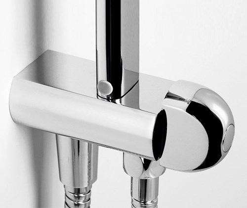 Wasserkraft Душевая стойка: ручной душ 3 вида струи, шланг, верхний душ, цвет: хром/белый A042