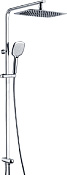 Wasserkraft Душевая стойка: ручной душ 3 вида струи, шланг, верхний душ, цвет: хром/белый A042