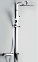 Wasserkraft Душевая стойка: ручной душ 3 вида струи, шланг, верхний душ, цвет: хром/белый A042