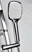 Wasserkraft Душевая стойка: ручной душ 3 вида струи, шланг, верхний душ, цвет: хром/белый A042