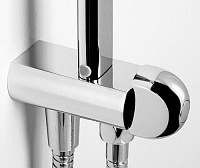 Wasserkraft Душевая стойка: ручной душ 3 вида струи, шланг, верхний душ, цвет: хром/белый A042