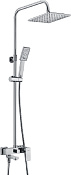 Wasserkraft Душевая стойка: смеситель, ручной душ 3 вида струи, шланг, верхний душ, цвет: хром A17701