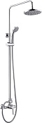 Wasserkraft Душевая стойка: смеситель, ручной душ 1 вид струи, шланг, верхний душ, цвет: хром A12202