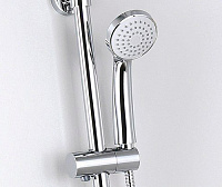 Wasserkraft Душевая стойка: смеситель, ручной душ 1 вид струи, шланг, верхний душ, цвет: хром A12202
