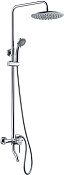 Wasserkraft Душевая стойка: смеситель, ручной душ 3 вида струи, шланг, верхний душ, цвет: хром A14401