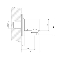 Gessi Inciso Шланговое подключение, цвет: finox brushed nickel 58169#149