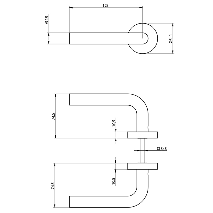 Bongio Time 2020 Ручка для дверцы, 20x12 см, матовая сталь 70006AS00