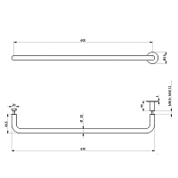 Bongio Time 2020 Ручка для дверцы, 60x5 см, матовая сталь 70005AS00