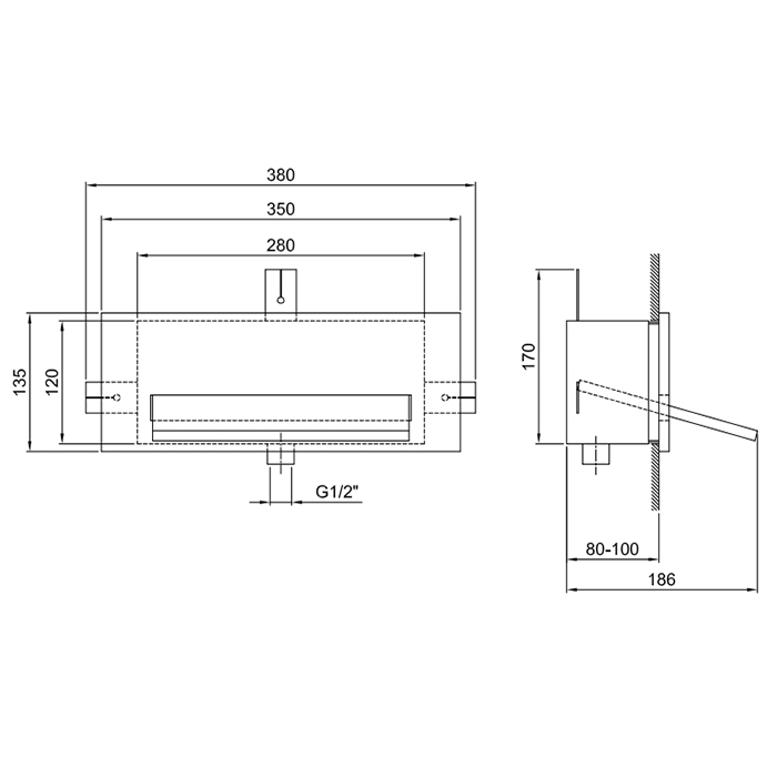 Fantini Ala Внутренняя часть для верхнего душа 6701B 82 00 6701A