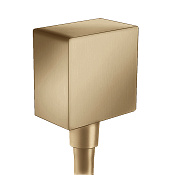 Hansgrohe FixFit Square Шланговое подключение с клапаном обратного тока, цвет: шлифованная бронза 26455140