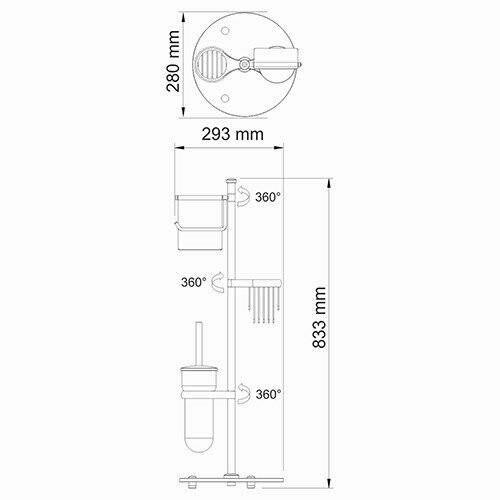 Wasserkraft Комбинированная напольная стойка K-1256