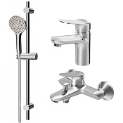 Am.Pm Sunny Душевой комплект: смеситель для раковины и душа, штанга, ручной душ, цвет: хром глянец F40985C00