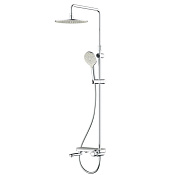 Am.Pm Like Душевая стойка: смеситель, верхний и ручной душ, шланг, цвет: хром глянцевый F0780700