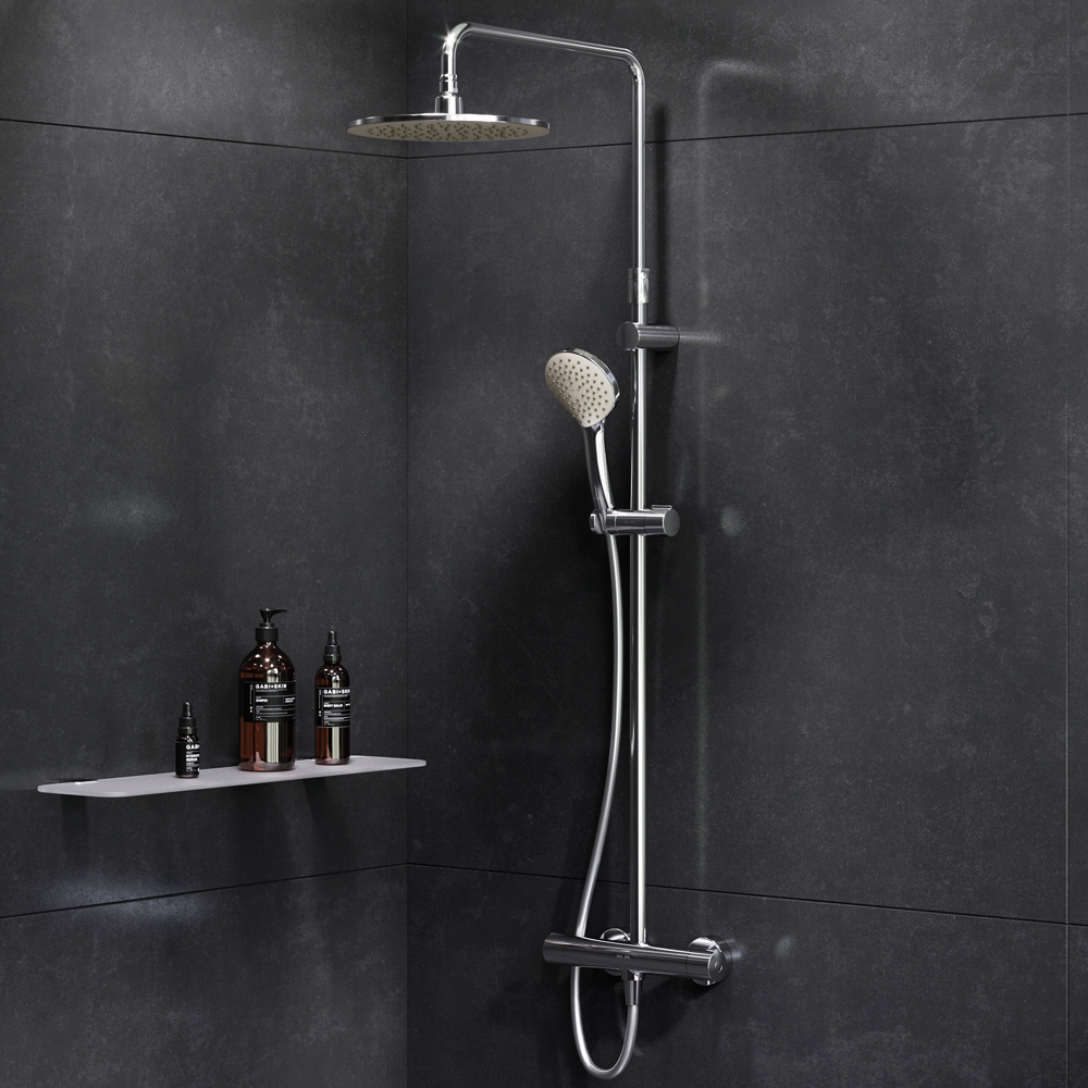 Am.Pm Gem Душевая стойка с верхним душем, цвет: хром F0790410