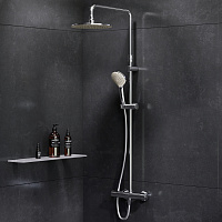 Am.Pm Gem Душевая стойка с верхним душем, цвет: хром F0790410