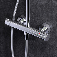 Am.Pm Gem Душевая стойка с верхним душем, цвет: хром F0790410