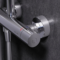 Am.Pm Gem Душевая стойка с верхним душем, цвет: хром F0790410