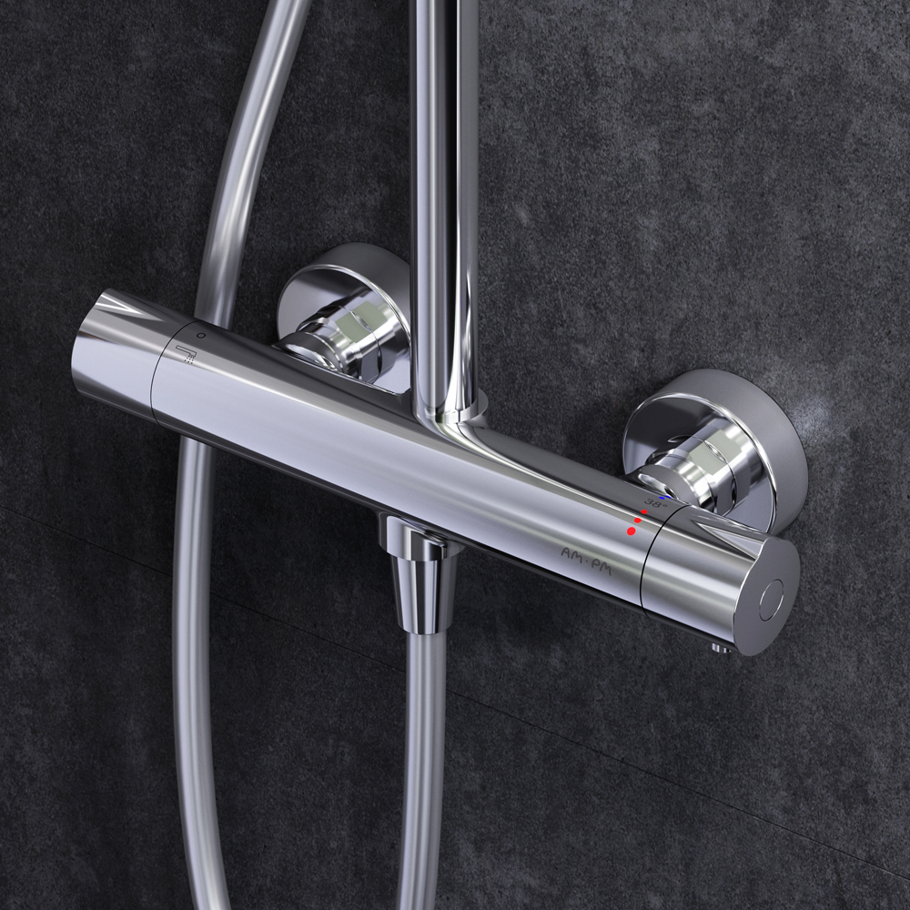 Am.Pm Gem Душевая стойка с верхним душем, цвет: хром F0790420