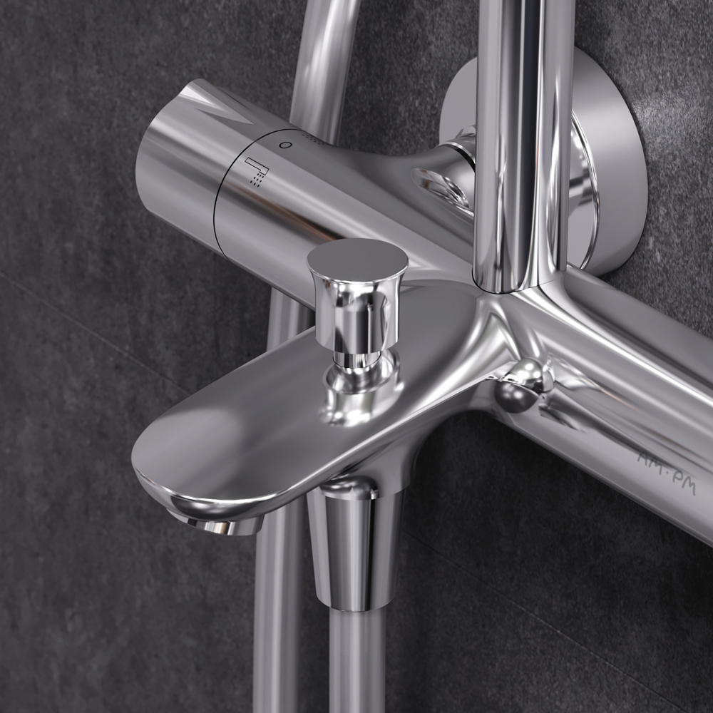 Am.Pm Gem Душевая стойка с верхним душем, цвет: хром F0790510