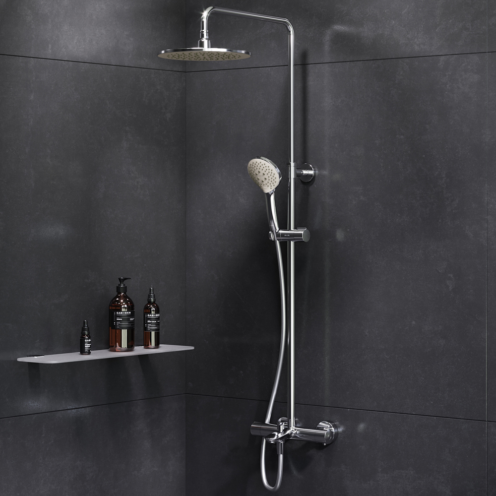 Am.Pm Gem Душевая стойка с верхним душем, цвет: хром F0790520