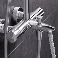 Am.Pm Gem Душевая стойка с верхним душем, цвет: хром F0790520