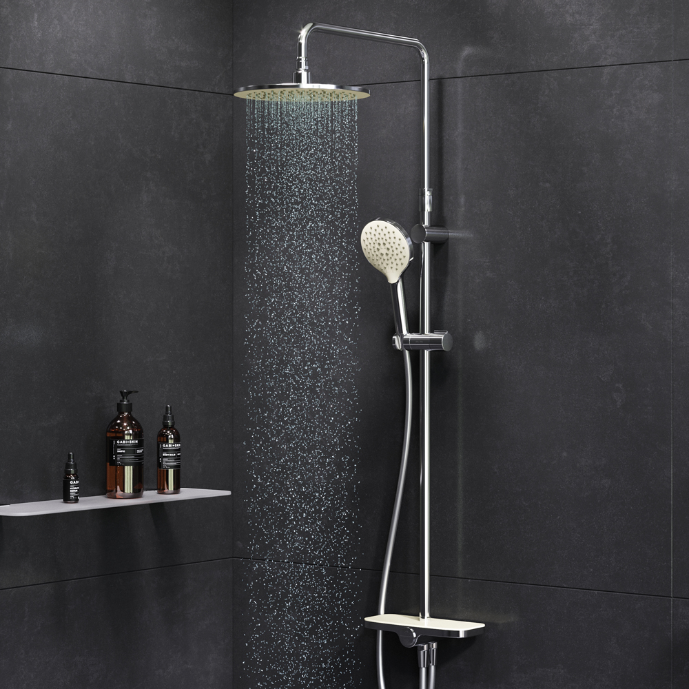 Am.Pm Like Душевая стойка: верхний и ручной душ, шланг, без смесителя, цвет: хром глянцевый F0780200