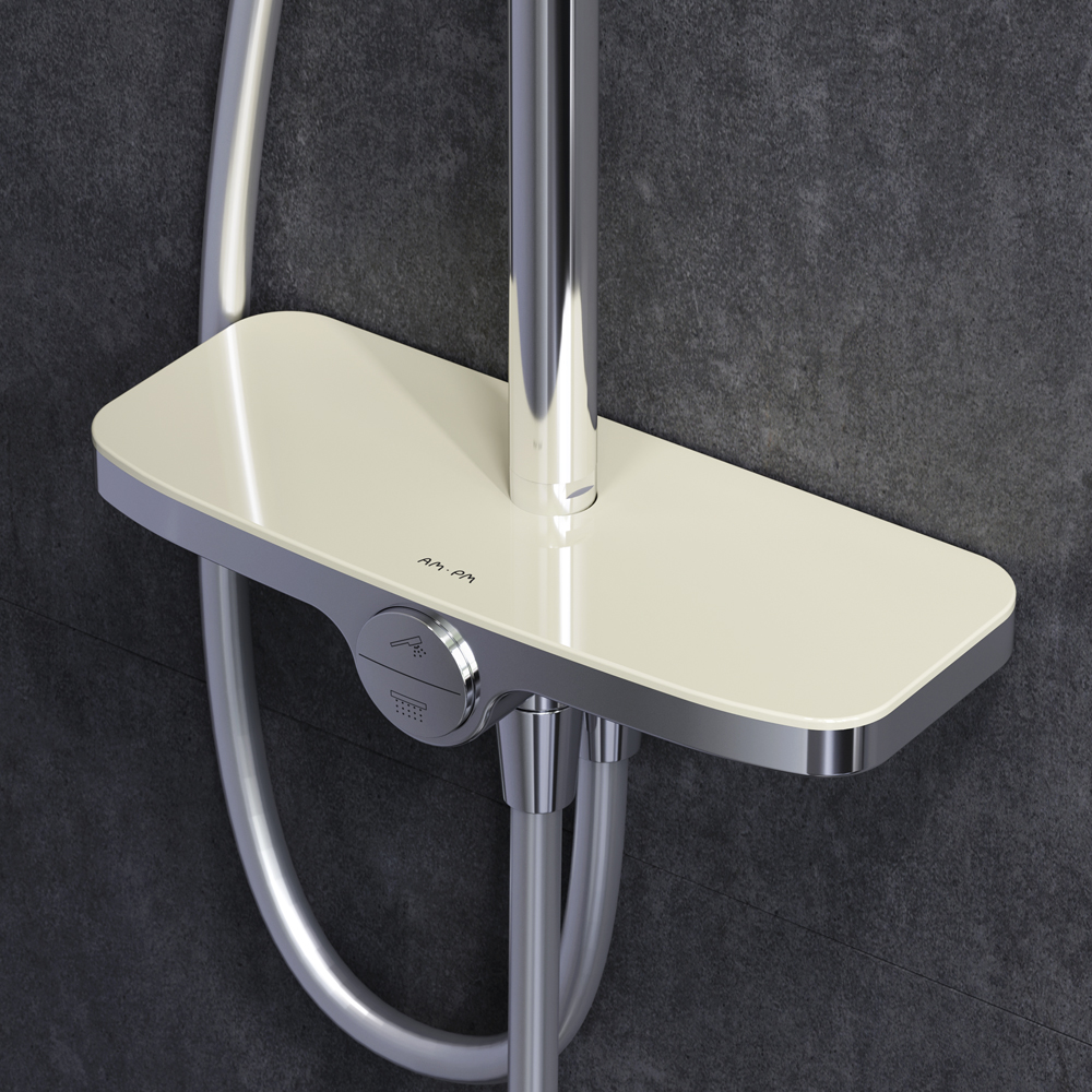 Am.Pm Like Душевая стойка: верхний и ручной душ, шланг, без смесителя, цвет: хром глянцевый F0780200