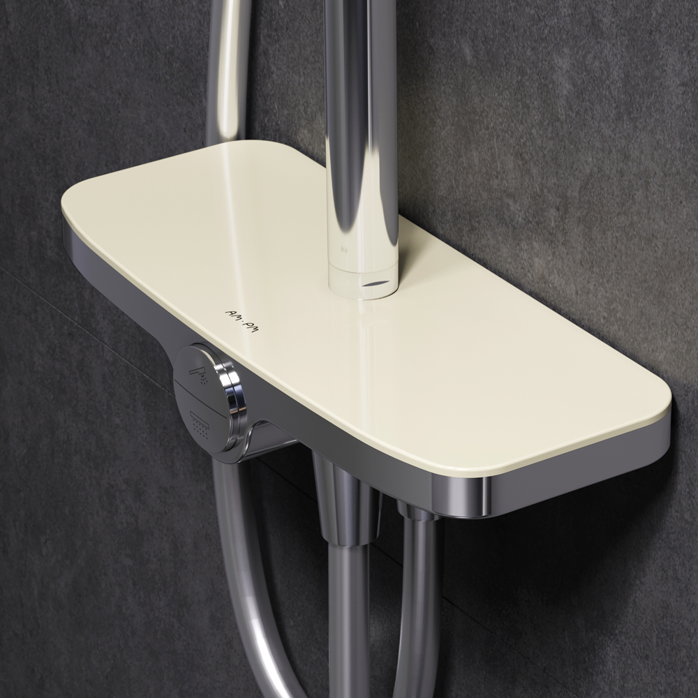 Am.Pm Like Душевая стойка: верхний и ручной душ, шланг, без смесителя, цвет: хром глянцевый F0780200