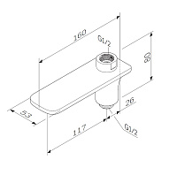 Am.Pm Излив для смесителя 11,7 см, поворотный, цвет: хром глянцевый F50A70900
