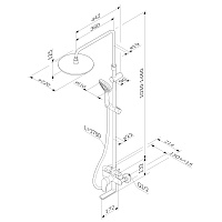 Am.Pm Like Душевая стойка с верхним душем, цвет: хром F0780910