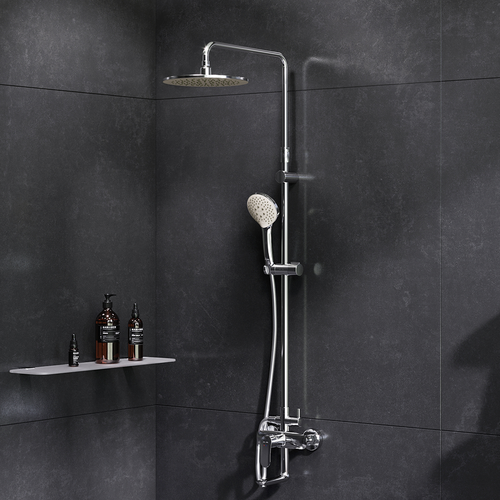 Am.Pm Like Душевая стойка с верхним душем, цвет: хром F0780920