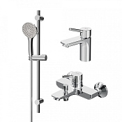 Am.Pm X-Joy S Душевой комплект: смеситель для раковины и душа, штанга, ручной душ, цвет: хром глянец F40985B00