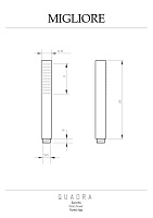 Migliore Quadra Ручной душ, антикальций, латунь, цвет: золото 30891