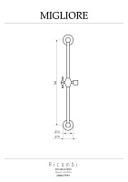 Migliore Retro Штанга душевая с держателем, цвет: бронза 20176