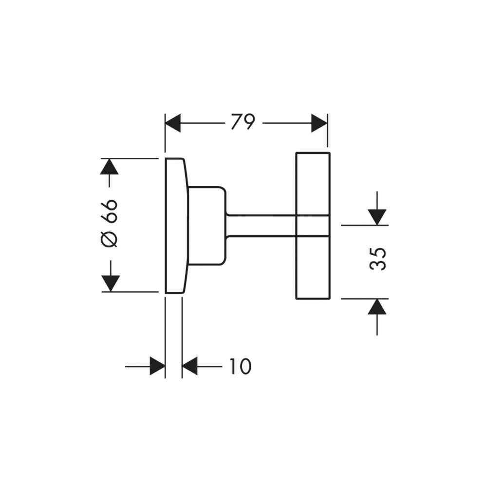 Axor Citterio Запорный вентиль с крестообразной рукояткой, внешняя часть, цвет: хром 39965000