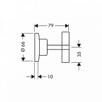 Axor Citterio Запорный вентиль с крестообразной рукояткой, внешняя часть, цвет: хром 39965000