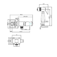 Burlington Classic Гигиенический душ с прогрессивным смесителем, цвет: хром/белый глянцевый V63-B