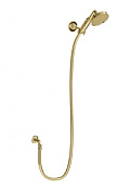 Burlington Riviera Ручной душ, шланг 175 см, держатель лейки, подключение, цвет: золото глянцевое RIV20 GOLD