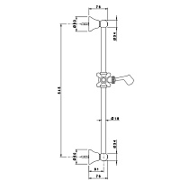 Nicolazzi Doccia Душевая штанга 54,5 см, цвет: хром C8071CR
