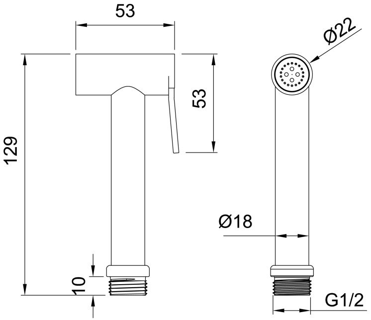 Allen Brau Priority Гигиеническая лейка, цвет: никель брашированный 5.31028-BN