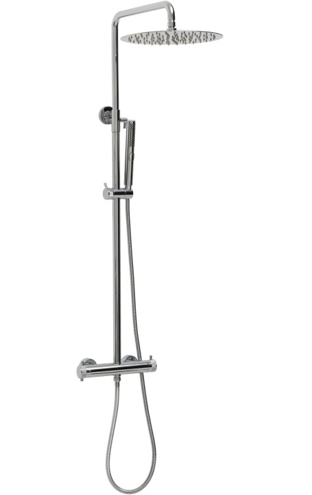 Allen Brau Fantasy Душевая стойка: термостат, ручной душ, верхний душ, шланг 150 см, цвет: хром 5.11001-00