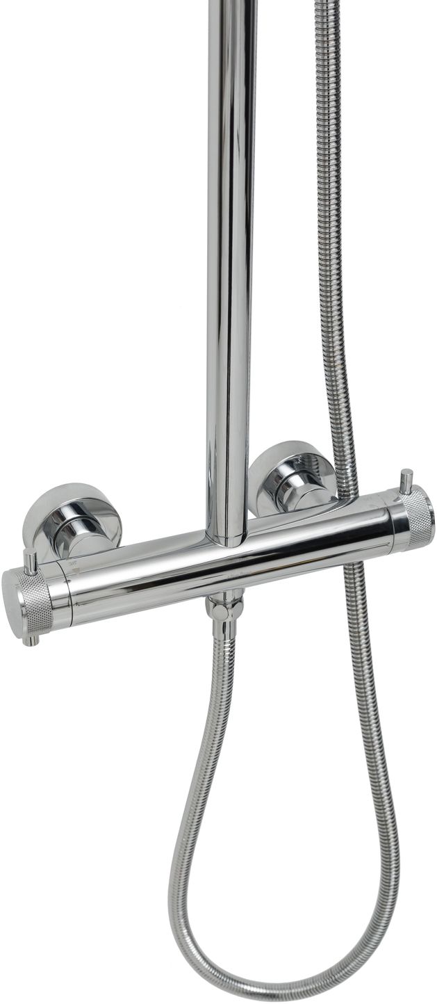 Allen Brau Fantasy Душевая стойка: термостат, ручной душ, верхний душ, шланг 150 см, цвет: хром 5.11001-00