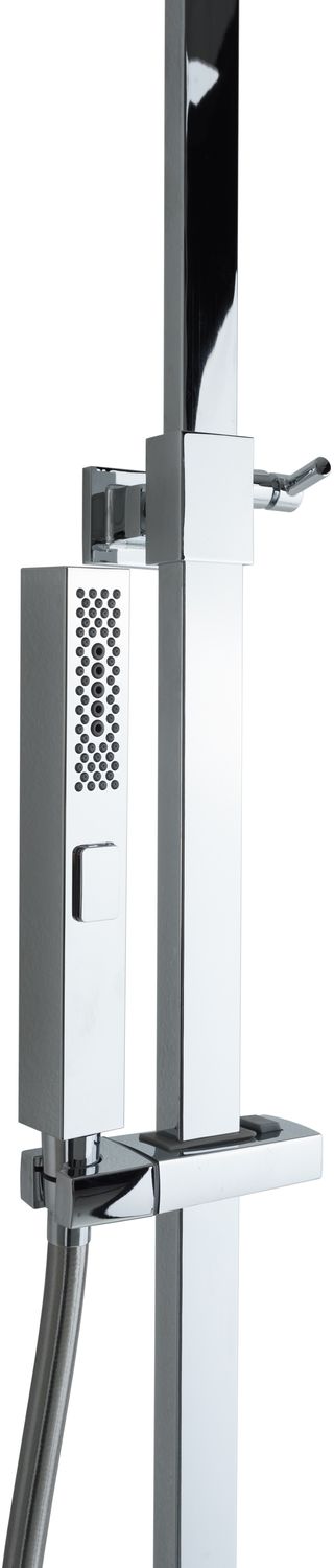 Allen Brau Infinity Душевая стойка: смеситель, ручной душ, верхний душ, шланг 150 см, цвет: хром 5.21012-00