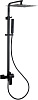 Allen Brau Infinity Душевая стойка: смеситель, ручной и верхний душ, шланг 150 см, цвет: черный мат 5.21012-31