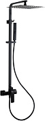 Allen Brau Infinity Душевая стойка: смеситель, ручной и верхний душ, шланг 150 см, цвет: черный мат 5.21012-31