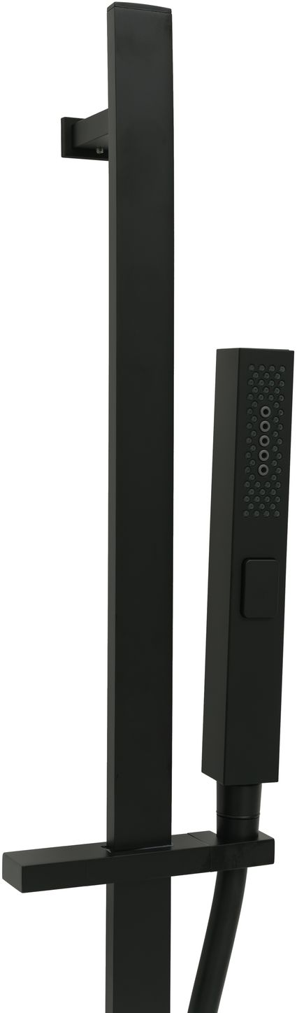 Allen Brau Infinity Душевой гарнитур: ручной душ, штанга, держатель, шланг 150 см, цвет: черный мат 5.21013-31