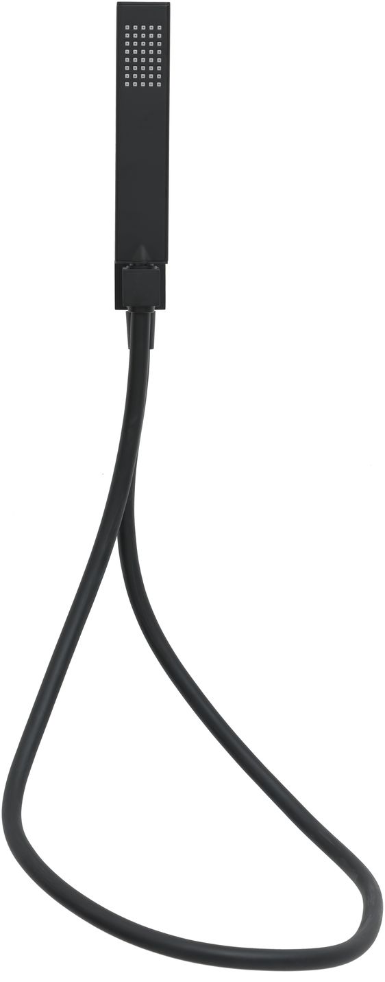 Allen Brau Infinity Душевой гарнитур: ручной душ, держ. с выпуском, шланг 150 см, цвет: черный мат 5.21021-31