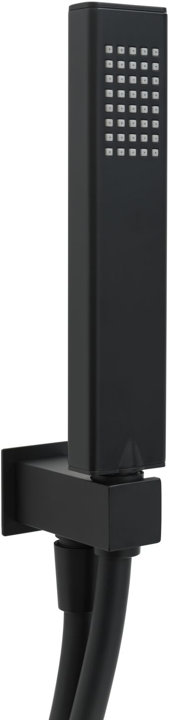 Allen Brau Infinity Душевой гарнитур: ручной душ, держ. с выпуском, шланг 150 см, цвет: черный мат 5.21021-31