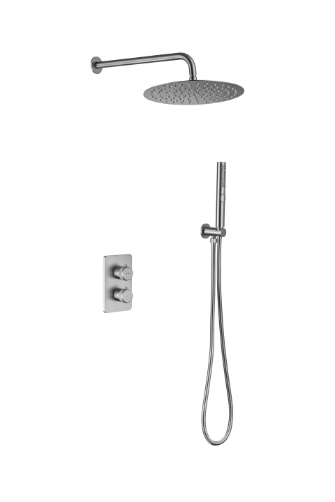 Allen Brau Priority Душевой комплект встраиваемый: термостат, верхний и ручн. душ, цвет: никель браш 5.31013-BN